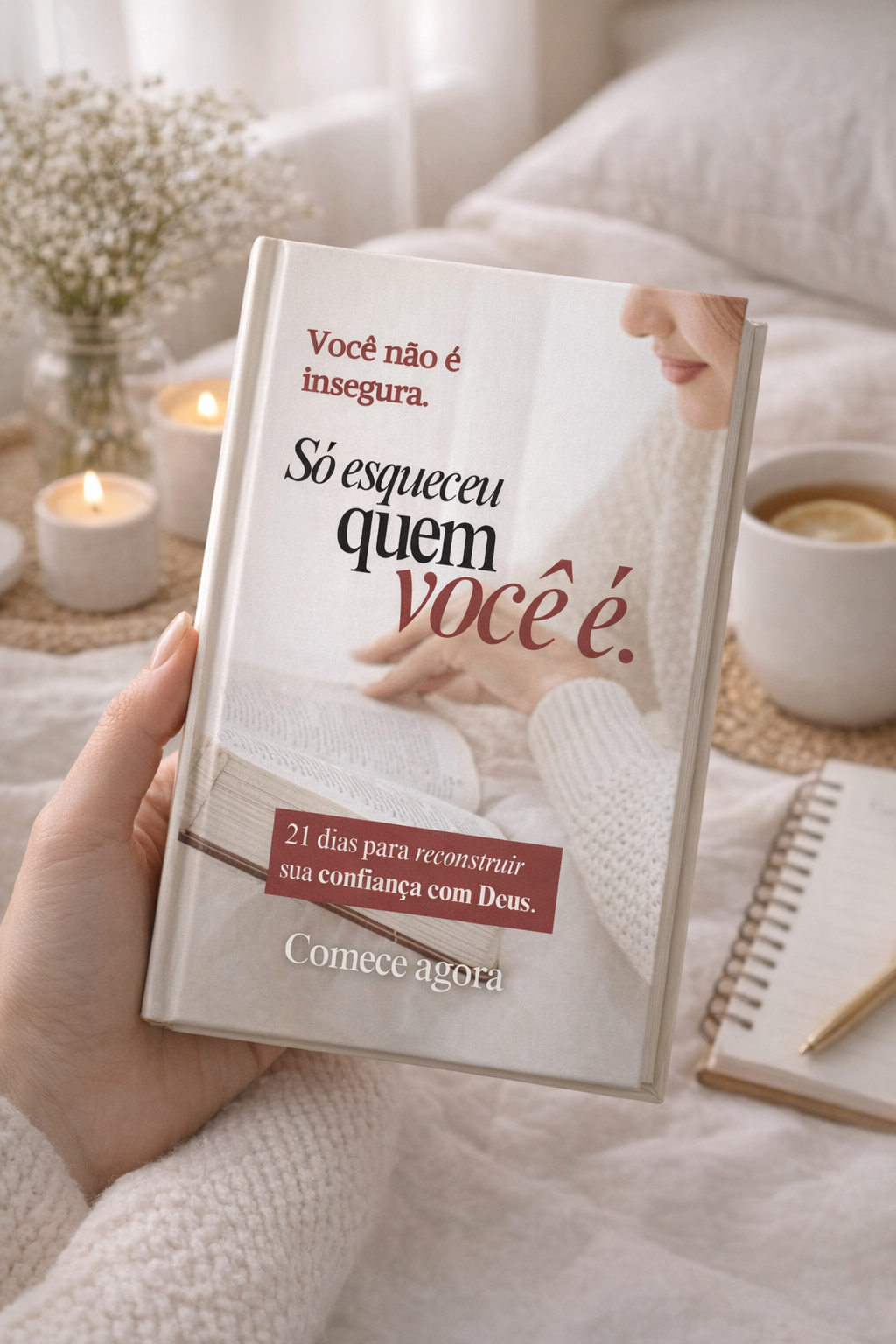 Mockup do Devocional Mulher Confiante em